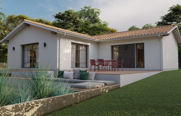 votre maison de 90m2 sur un terrain de 2000m2 sur la commune de La Chapelle-Aubareil au prix de 188600€ avec Alpha Constructions